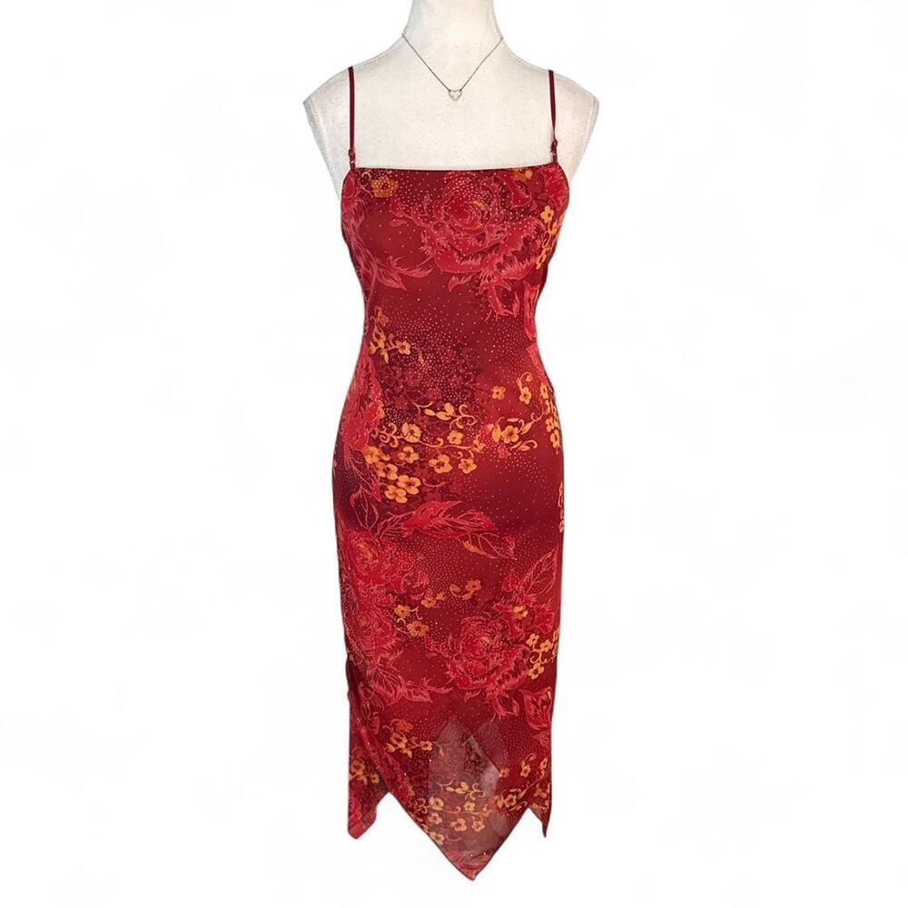 Y2K Vintage Fairy core red beautiful dress from city triangles size M